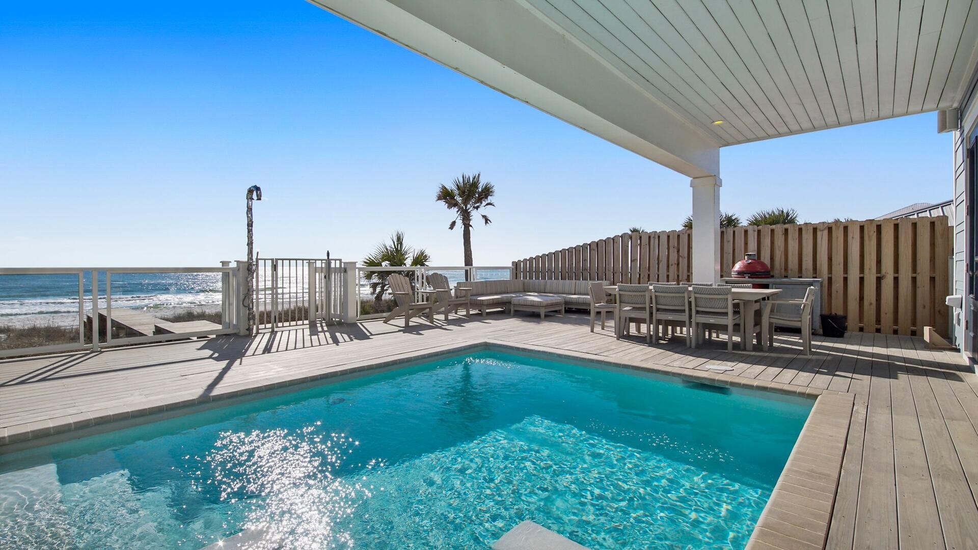 Spacious Pool Deck with Plenty of Lounge Chairs for Everyone