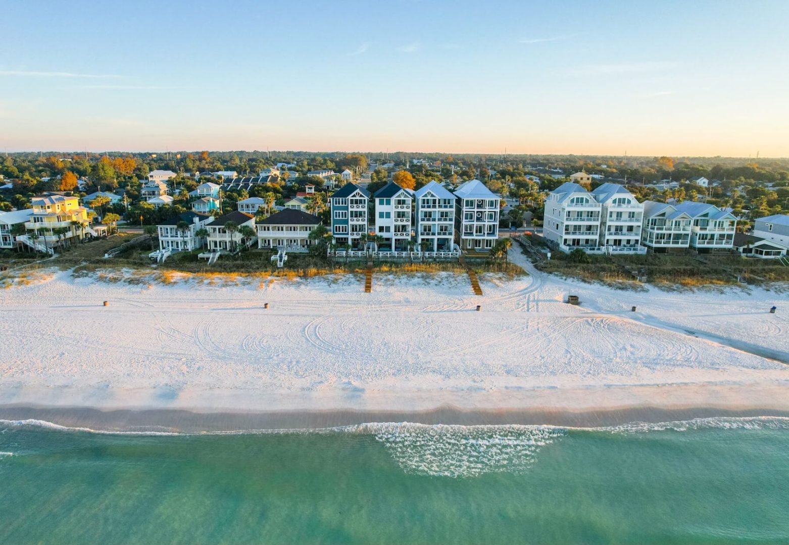 Bird's eye view of nine plus bedroom properties.
